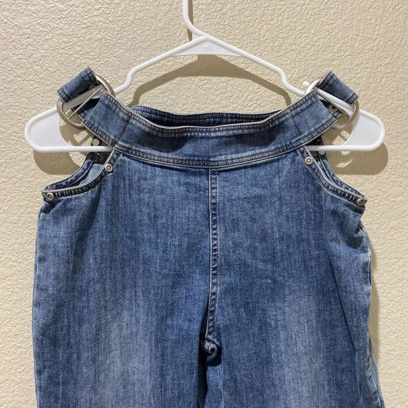 I AM GIA Drew Pants Denim Jeans Straight Leg Size Small Cut Out Waist - Picture 6 of 13